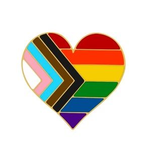 Progress Rainbow Heart Enamel Pin